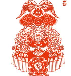 中国风剪纸艺术作品古代人物形象