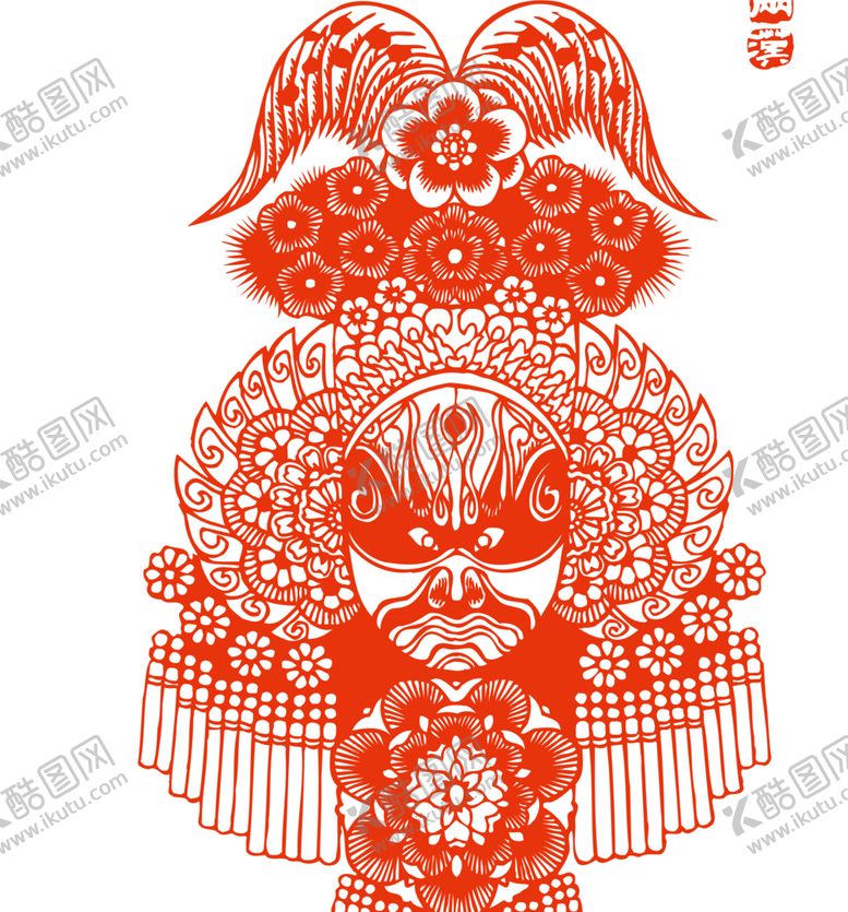 编号：26202505161541378356【酷图网】源文件下载-中国风剪纸艺术作品古代人物形象