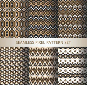 多彩几何图案纹理集合