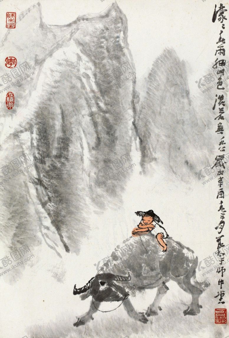 编号：91401009192318056224【酷图网】源文件下载-李可染牧牛图