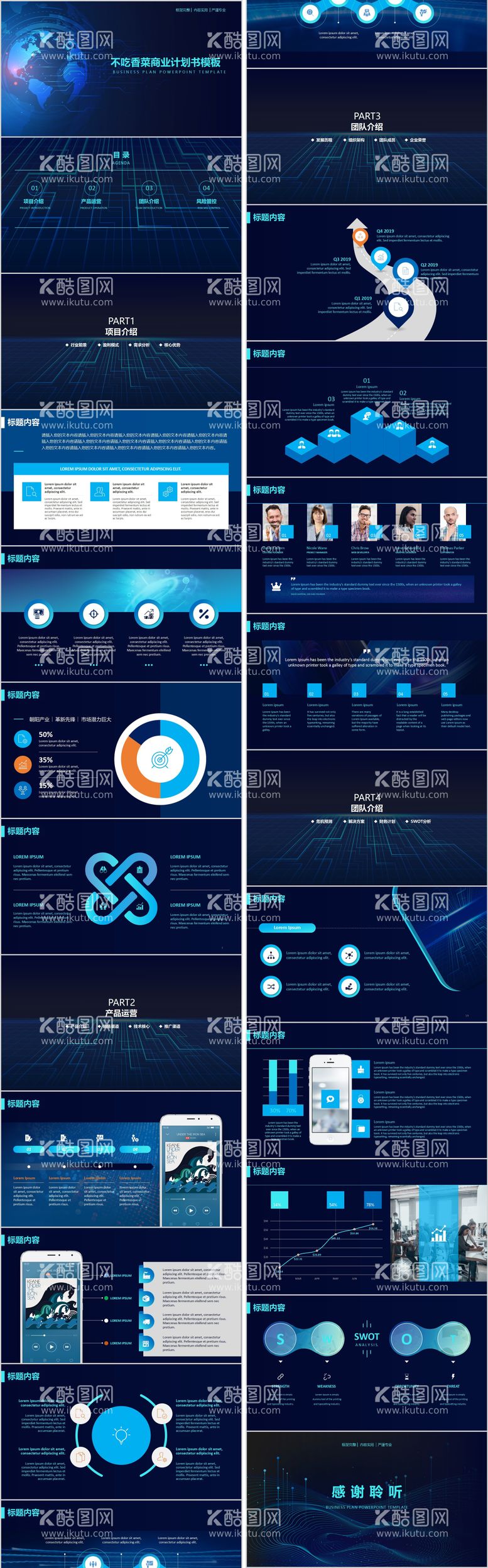 编号：67832011160549552385【酷图网】源文件下载-高端欧美风商业计划书通用模板 