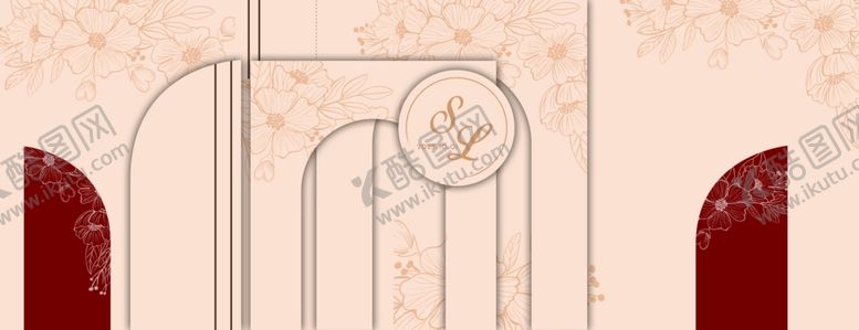 编号：97459810221916319185【酷图网】源文件下载-香槟婚礼主题背景舞台