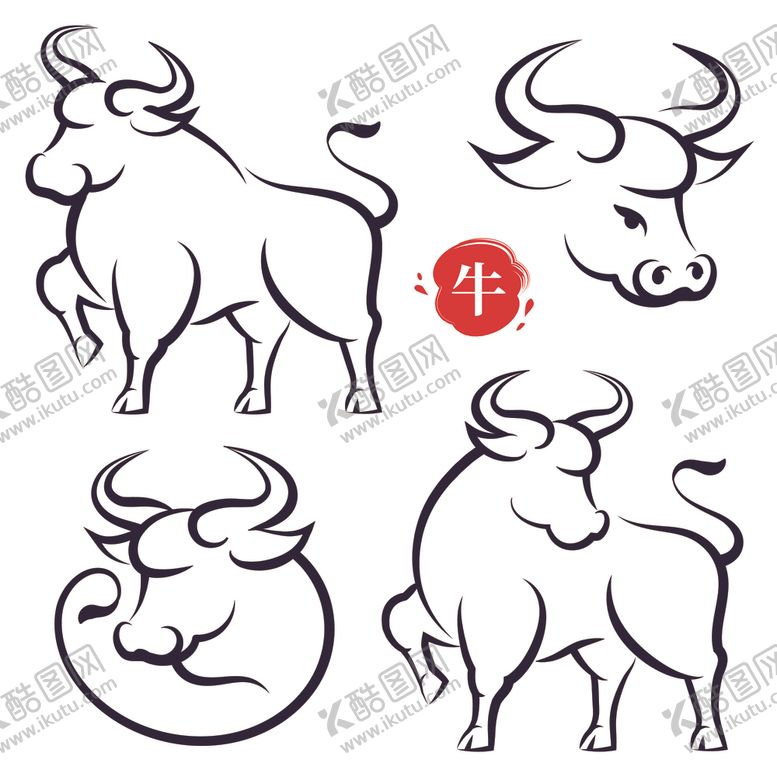 编号：32630209270514188576【酷图网】源文件下载-牛插图logo