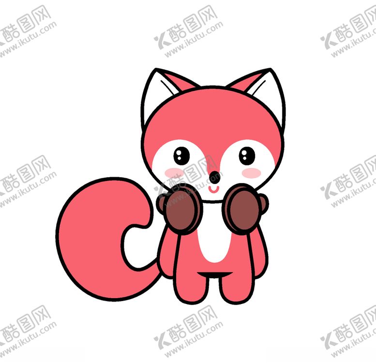 编号：61318707091329248238【酷图网】源文件下载-粉丝可爱卡通狐狸