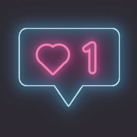 霓虹灯发光创意图案矢量卡通管