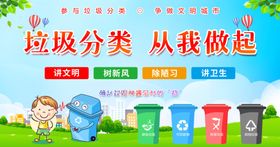 垃圾分类知识海报社区社区卫生