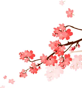 梅花桃花PNG广告设计清新海报背景