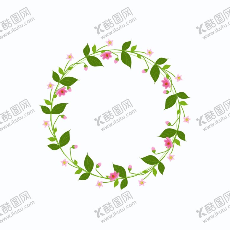 编号：16275802190335112796【酷图网】源文件下载-鲜花花环