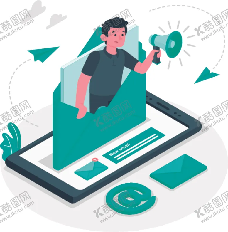 编号：12131207031512121628【酷图网】源文件下载-创意email电子邮箱矢量插画
