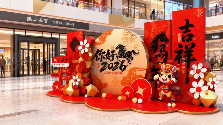 编号：88566504030645196423【酷图网】源文件下载-马年美陈