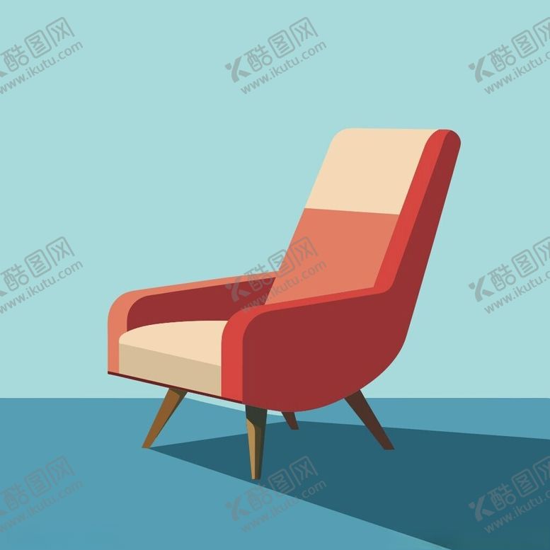 编号：92407801311114533713【酷图网】源文件下载-扁平风格躺椅