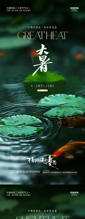 地产大暑小暑系列海报