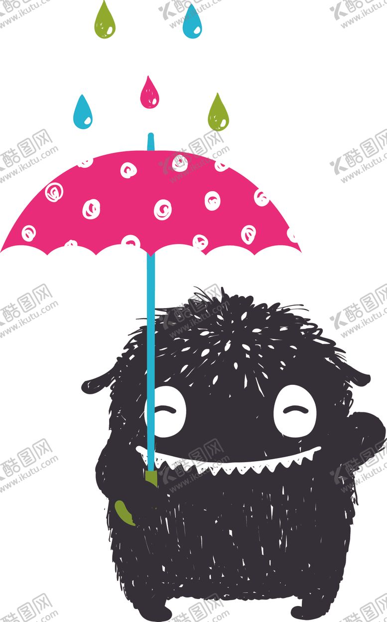 编号：16620410261653564665【酷图网】源文件下载-卡通黑色怪兽