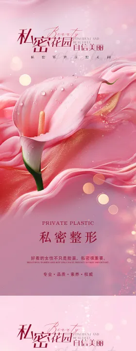 医美私密促销海报