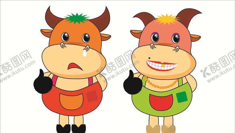 编号：64030609211841071311【酷图网】源文件下载-卡通杀马特牛