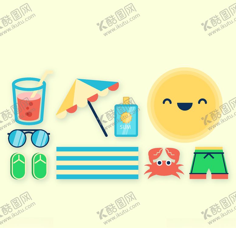 编号：99088709212145128578【酷图网】源文件下载-夏日元素