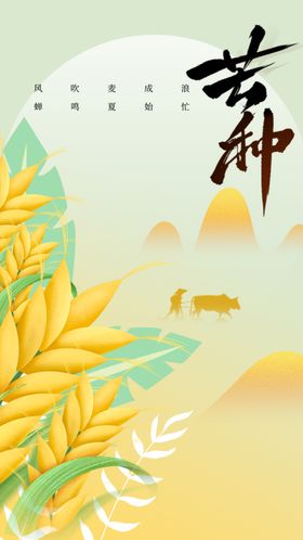 芒种海报节气传统活动