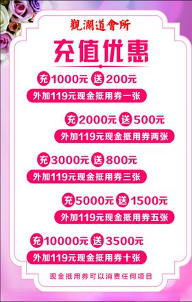充值优惠单