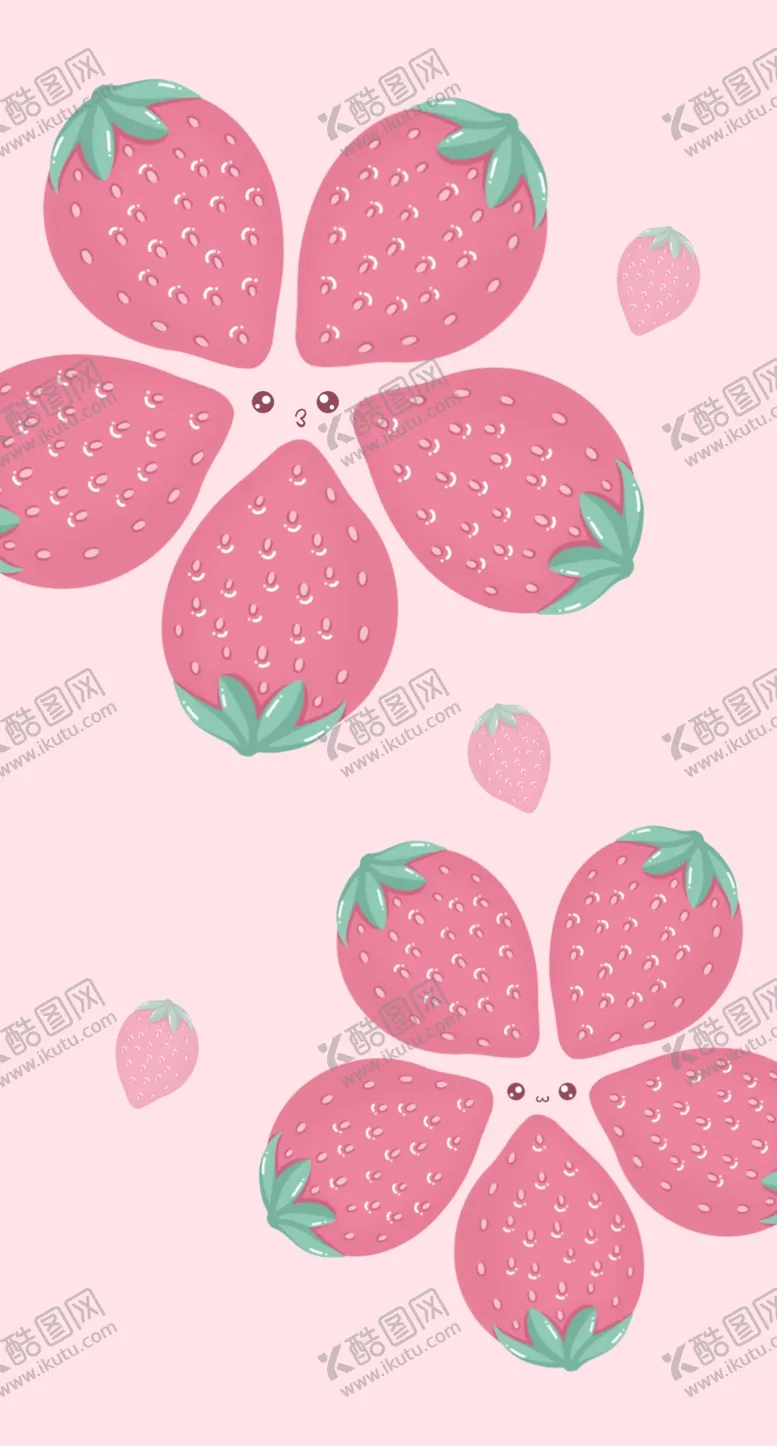 编号：76243509141214319671【酷图网】源文件下载-卡通草莓壁纸