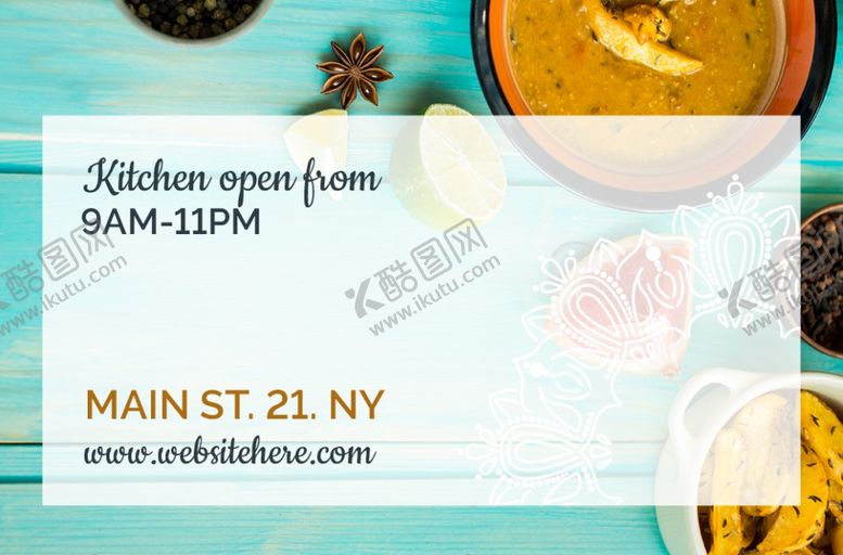 编号：19830310112229037804【酷图网】源文件下载-餐饮名片模板