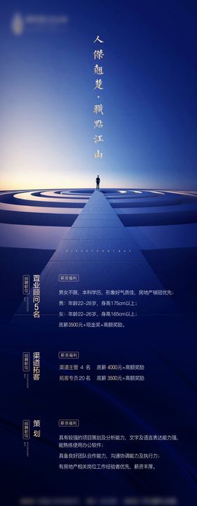 地产招聘海报大气房