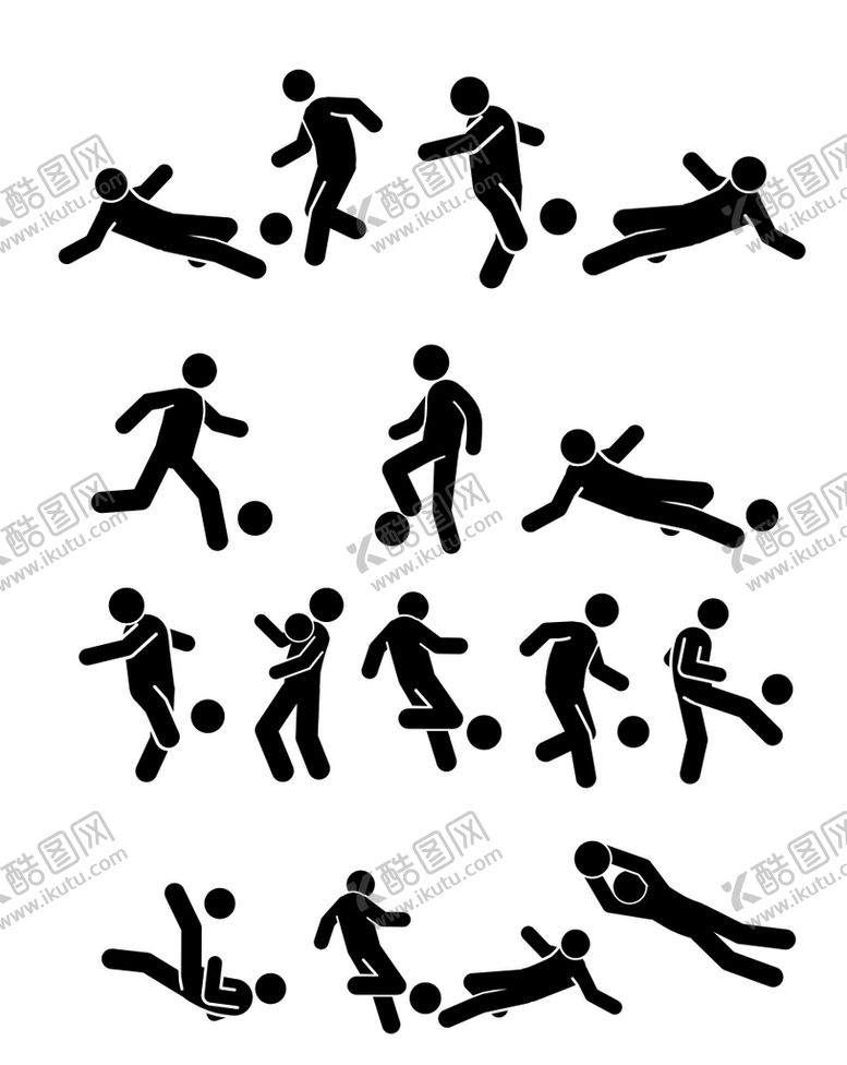 编号：58260310081203192816【酷图网】源文件下载-足球小人图标
