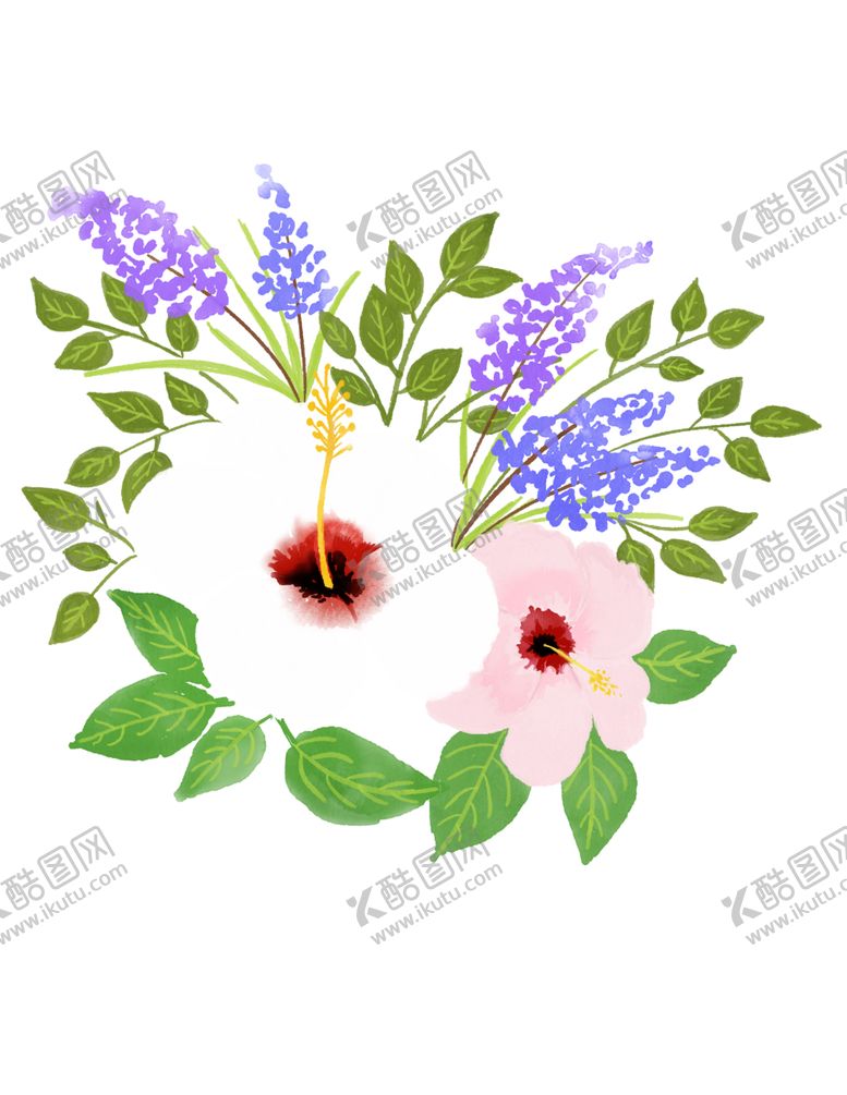 编号：14844407030353233656【酷图网】源文件下载-水彩花