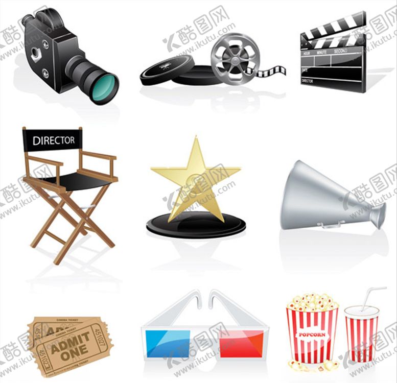 编号：16608309231231399483【酷图网】源文件下载-矢量电影元素