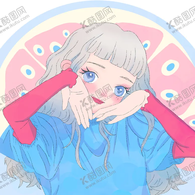 编号：95146010230254219214【酷图网】源文件下载-手绘卡通少女 头像
