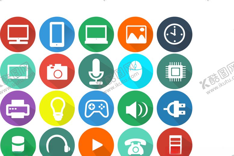 编号：41200609242233562657【酷图网】源文件下载-矢量办公图标合集