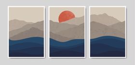 山海日出风景图