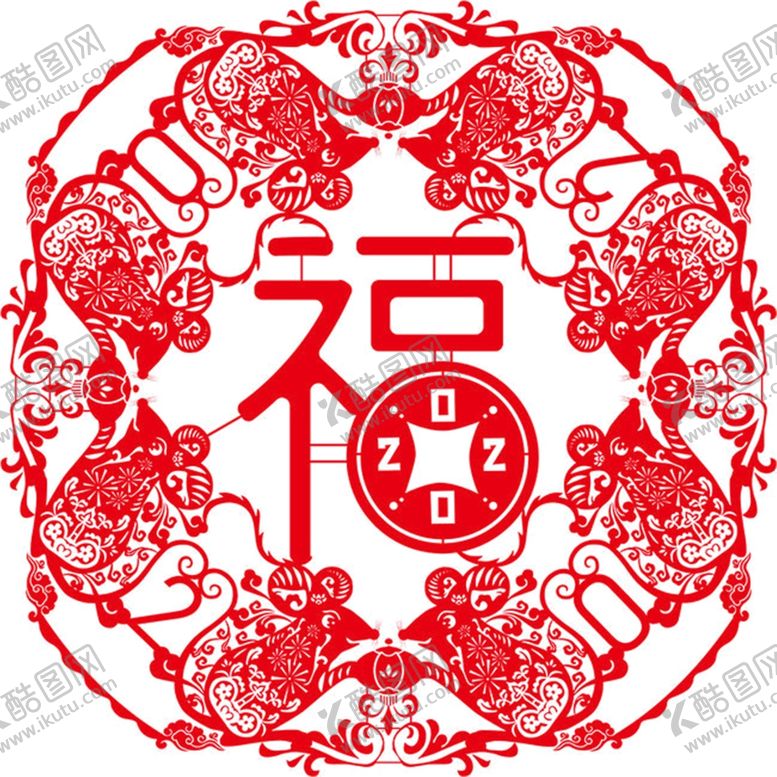 编号：64149807130622407775【酷图网】源文件下载-鼠年剪纸