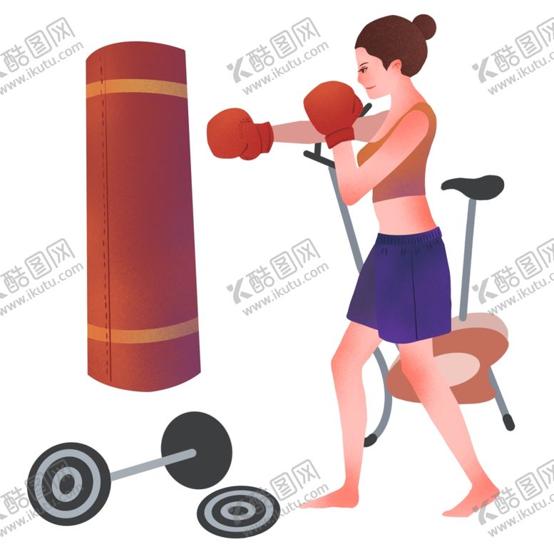 编号：67488811261738427272【酷图网】源文件下载-拳击运动插画