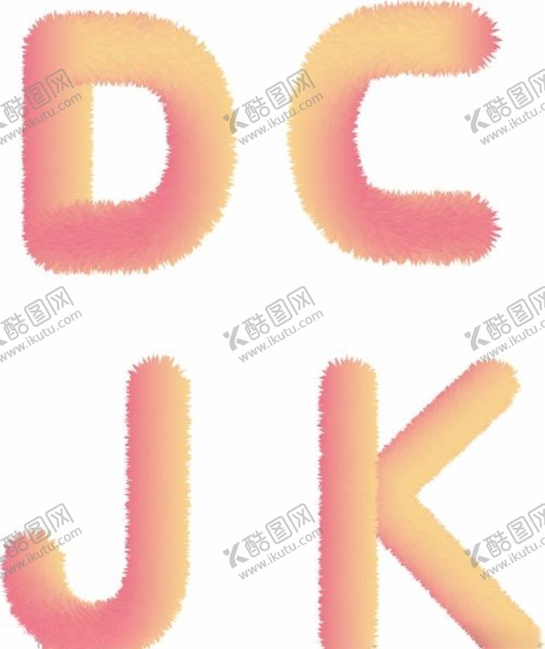 编号：29645409291601172792【酷图网】源文件下载-毛绒字母