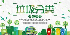 垃圾分类绿色社会公益宣传展板