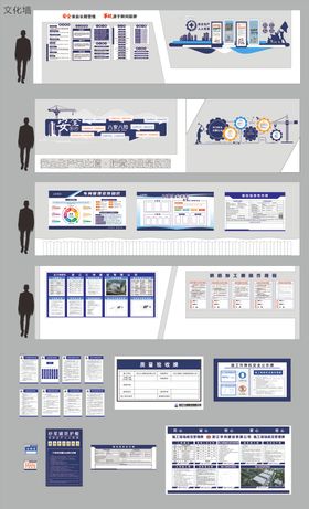 工地项目文化墙背景板