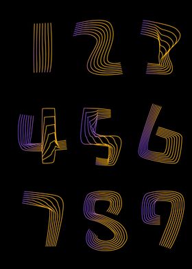 数字线条