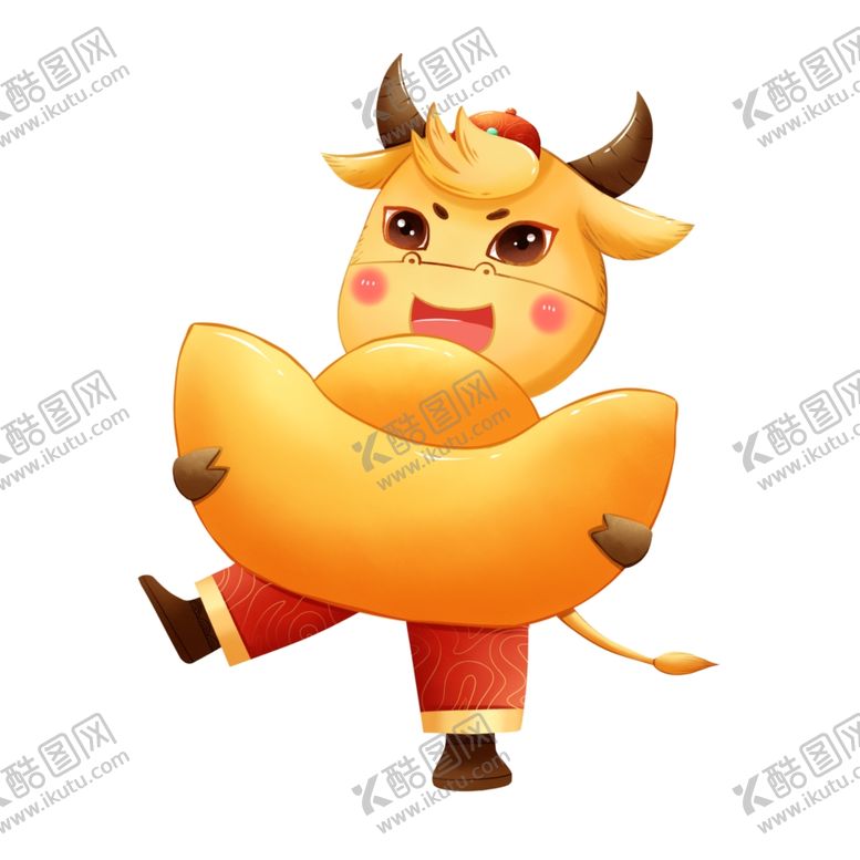 编号：74044110020802112937【酷图网】源文件下载-春节动漫牛形象