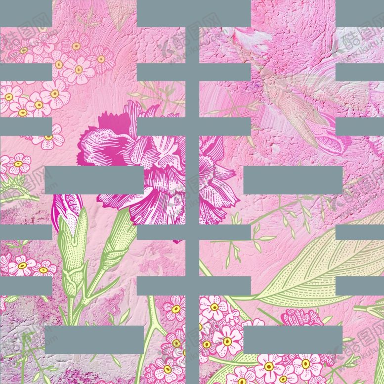 编号：28166902151351356659【酷图网】源文件下载-粉色花纹喜
