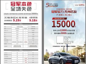 艾瑞泽GX冠军版参数表