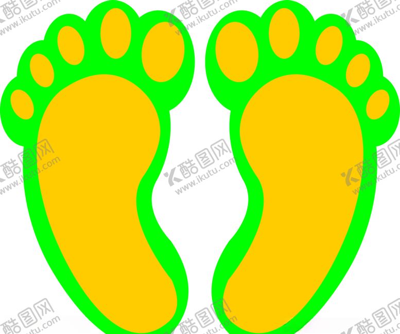 编号：38900610030637381660【酷图网】源文件下载-矢量脚印脚丫