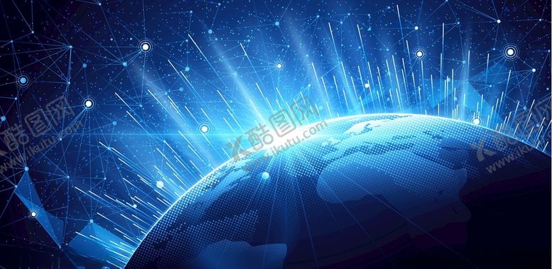 编号：74449106280840231097【酷图网】源文件下载-蓝色渐变流星星空发光背景