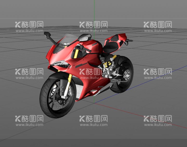 编号：57691410280458579267【酷图网】源文件下载-C4D模型摩托车