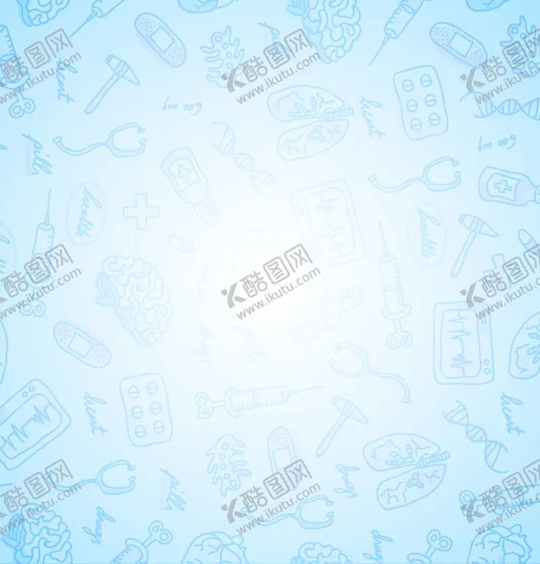 编号：30013812050953213638【酷图网】源文件下载-医疗器具小图标蓝色背景