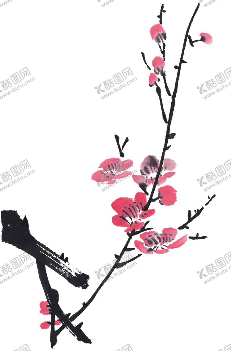编号：45209407031824381332【酷图网】源文件下载-中国风水墨梅