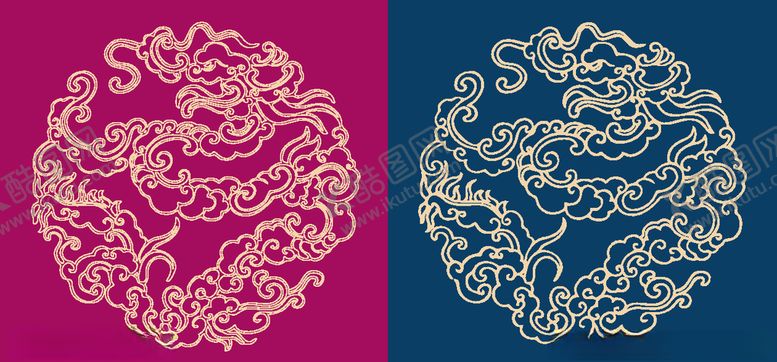 编号：84811804290438484135【酷图网】源文件下载-圆形底纹中国风矢量纹饰