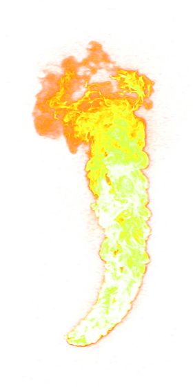 火焰红色免扣剪影