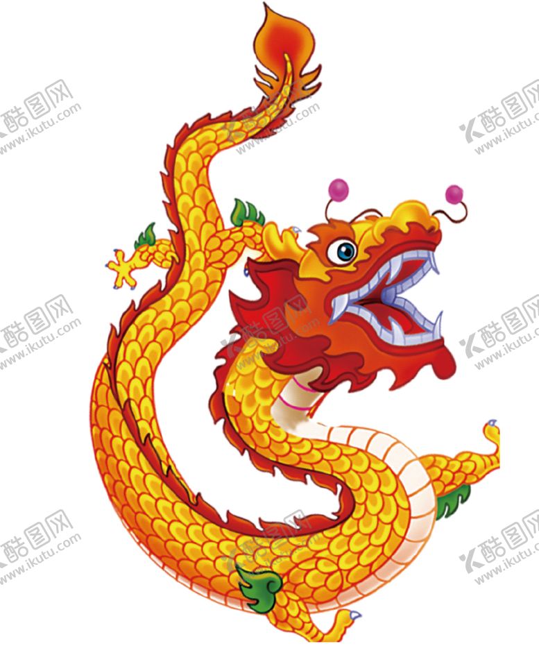 编号：92828704162352019301【酷图网】源文件下载-中国风金色龙元素