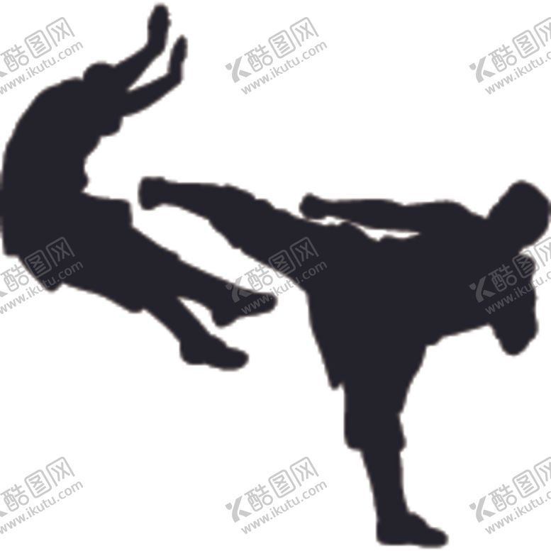 编号：96665004150224086802【酷图网】源文件下载-武术格斗剪影