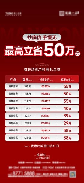地产特价房海报